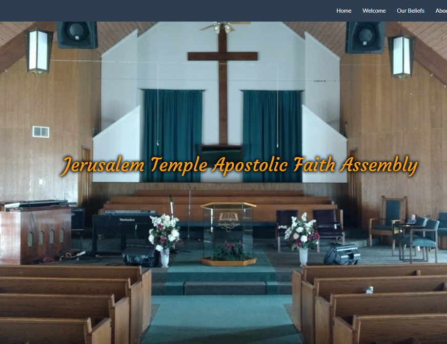 Photo of Jerusalem Temple Apostolic website deployed